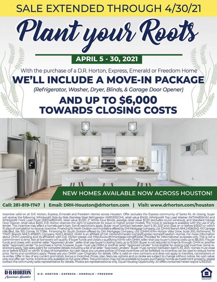 Express Homes April Promotion