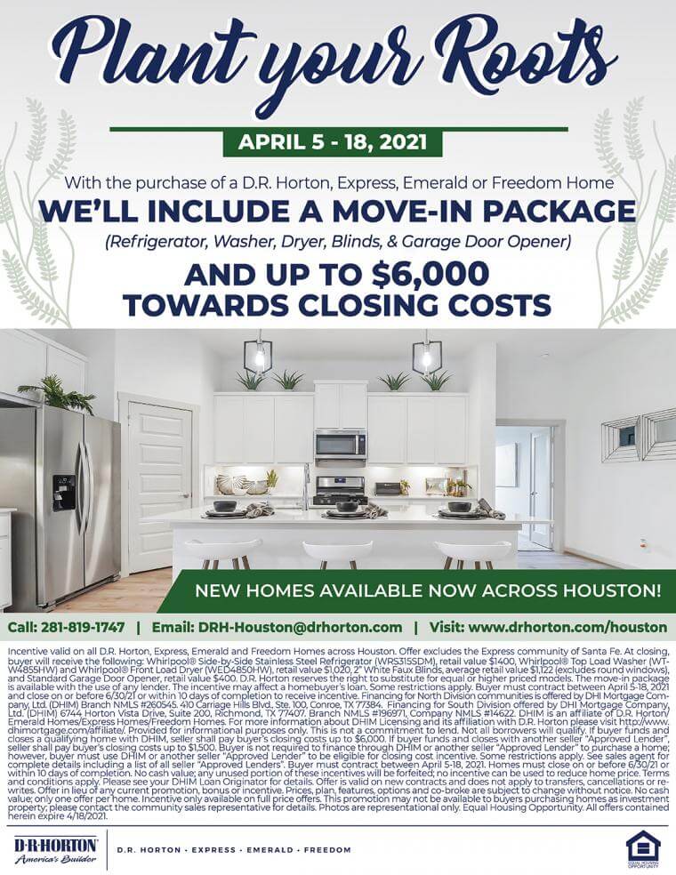 Express Homes April Promotion