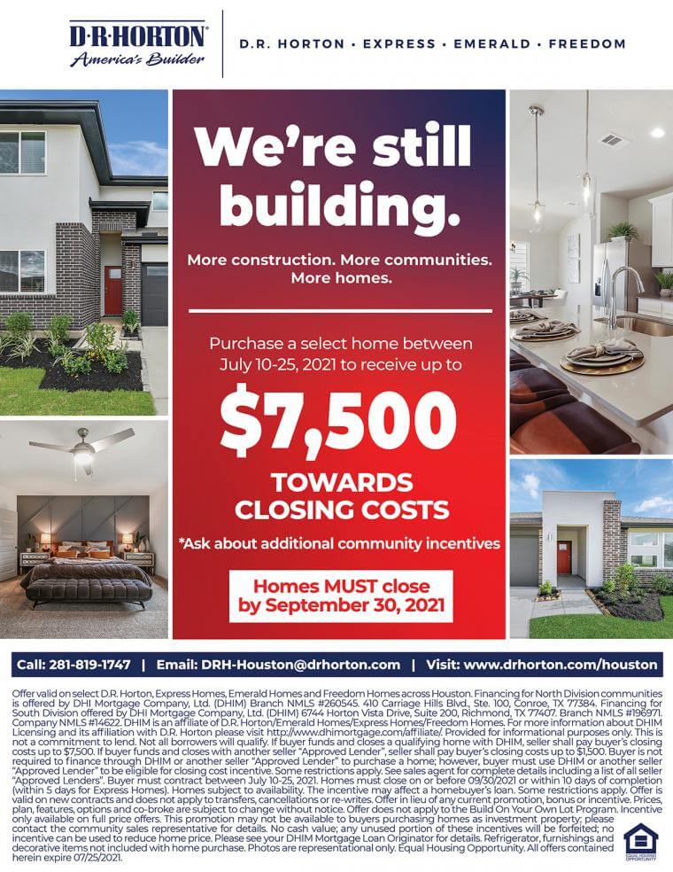 Express Homes July Promotion